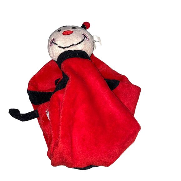 Burton Security Blanket Lovey Ladybug Plush Nursery Baby Shower Gift Decor 12" - Picture 7 of 11